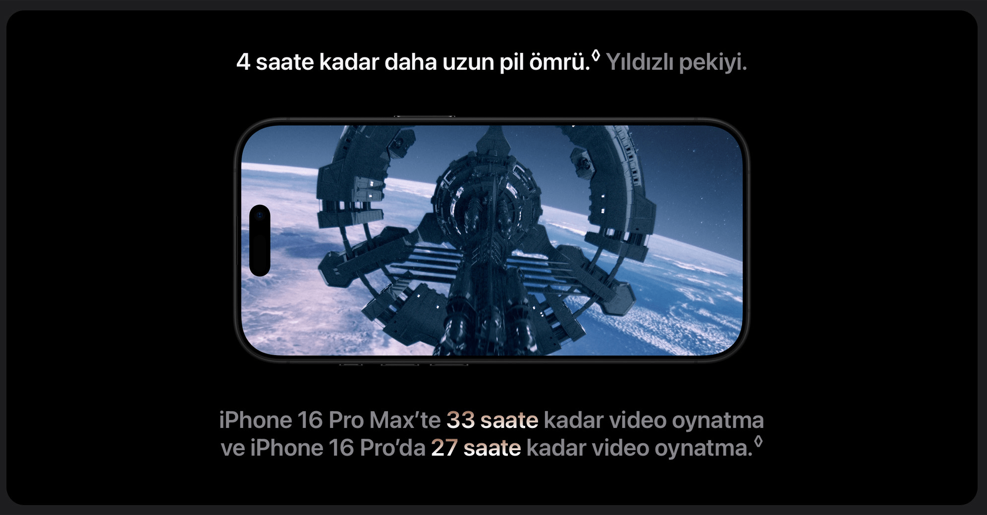iPhone 16 Pro Daha Uzun Pil