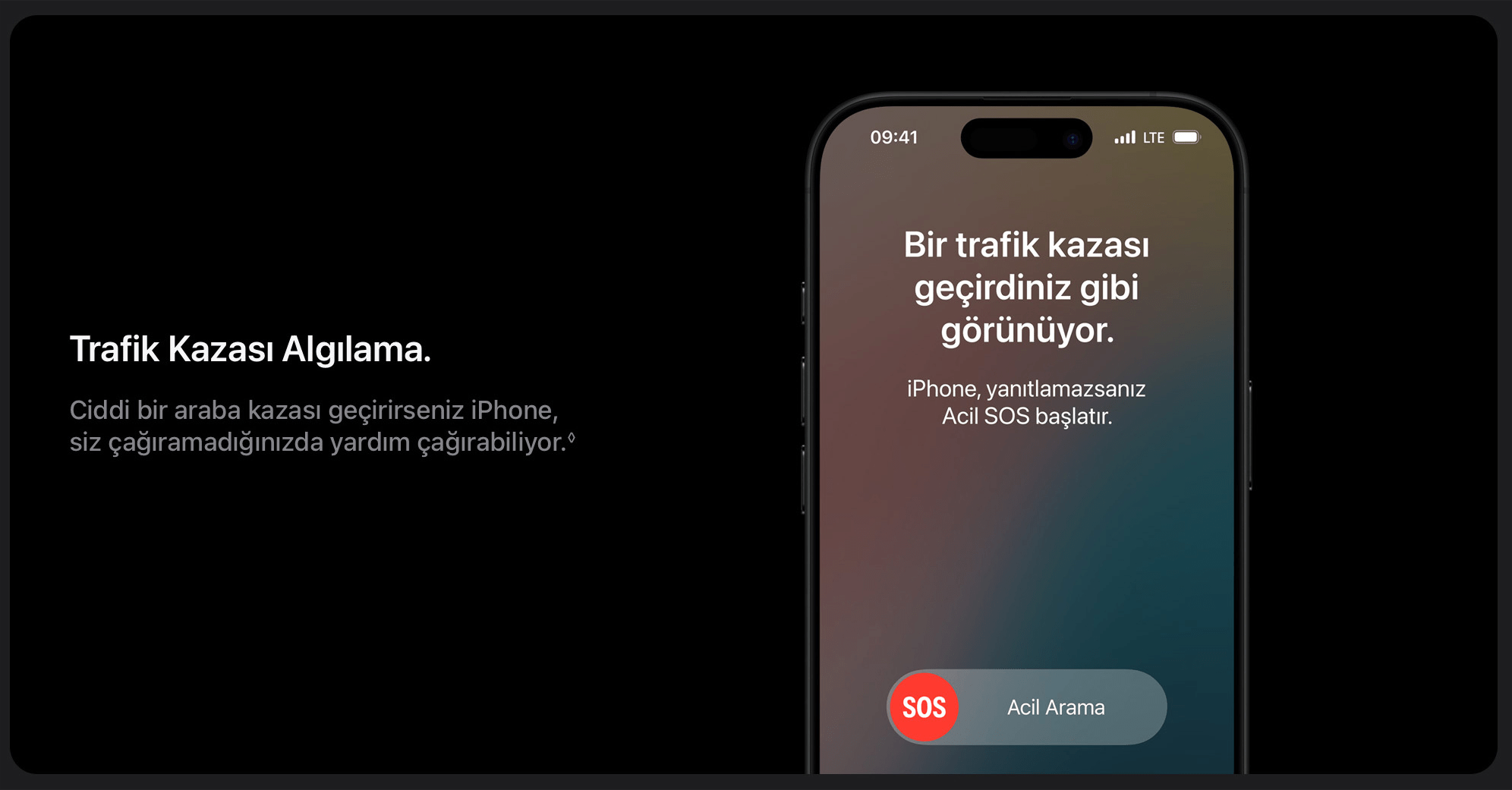 iPhone 16 Pro Trafik Kazası Algılama