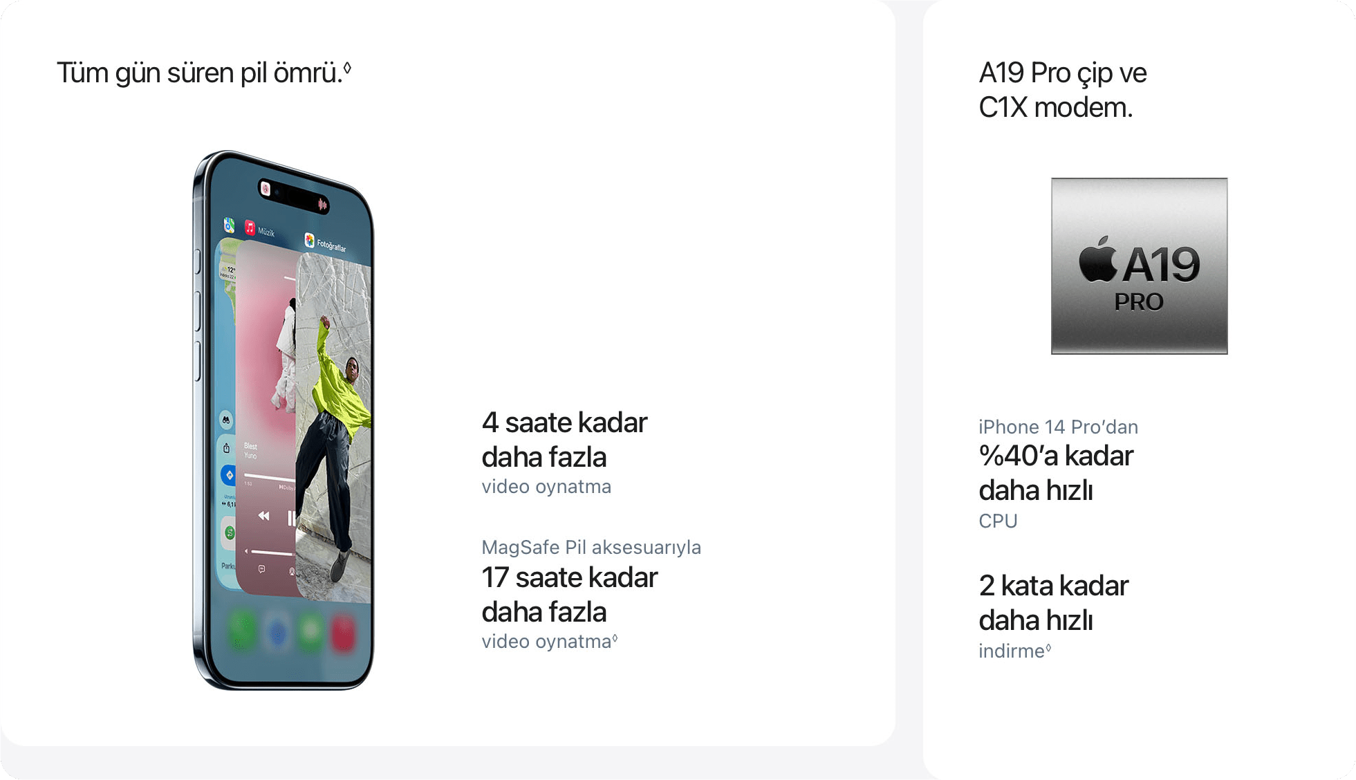 iPhone Air Süper Yüksek Çözünürlükte Uzak ve Geniş Çekimler.