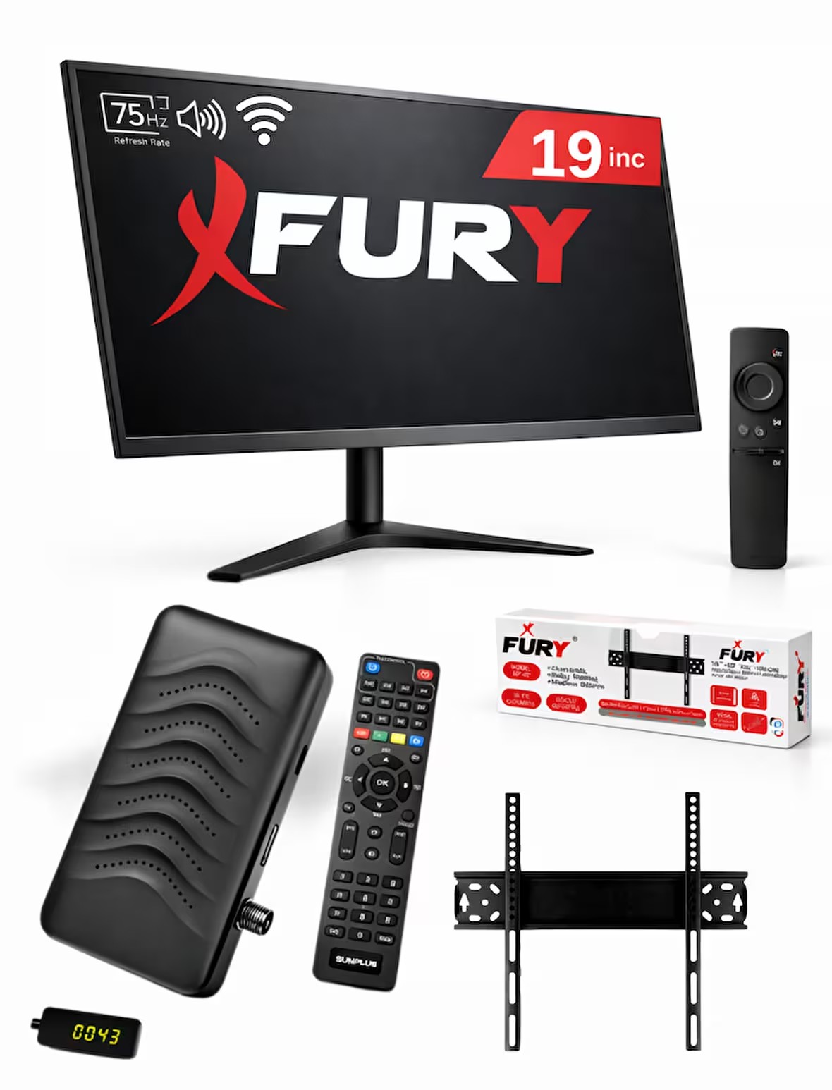 19’’ (48 Ekran) Monitör|Çanaklı/Çanaksız WiFi’li Uydu Alıcısı+TV Askı Aparatı HEDİYE