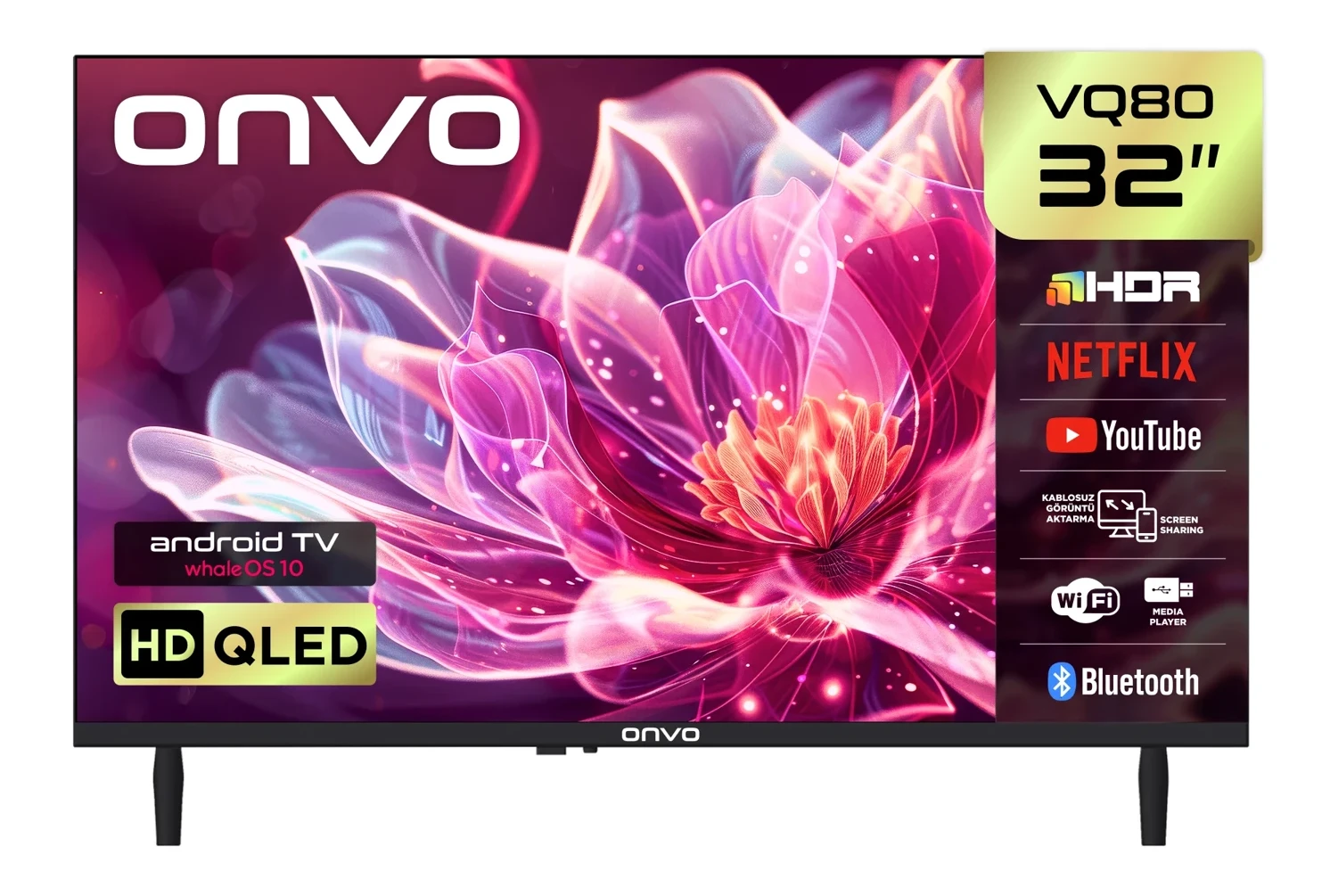 32VQ80F2HA 32” 82 Ekran Uydu Alıcılı Hd Ready WhaleOS QLED TV