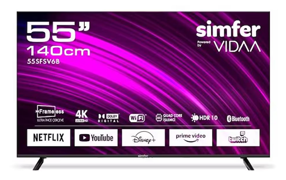 55SFSV6B 140 Ekran 55 ” VIDAA Smart LED 4K ULED Televizyon