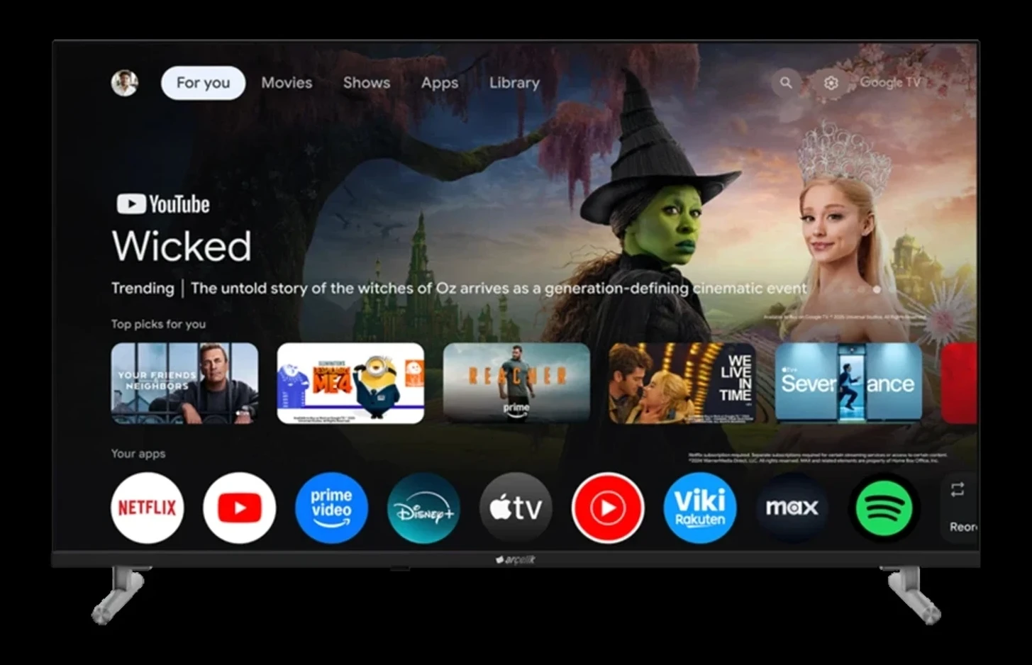 Arçelik 7 Serisi 43″ UHD Google TV – A 743 C Smart TV