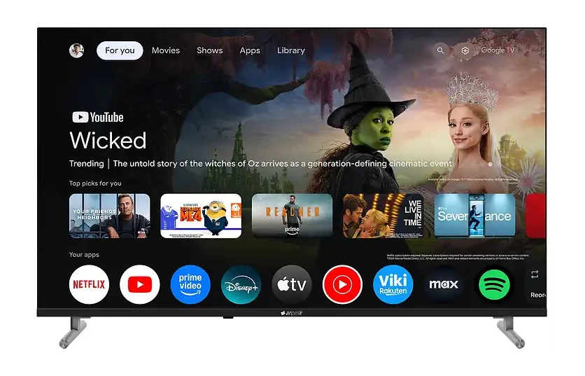 ARCELIK 7 Serisi A 743 C Google LED TV 43 inç 109 cm Dahili Uydu Alıcı=DVB-T2/C/S2lı 4K UHD SMART TV Televizyon