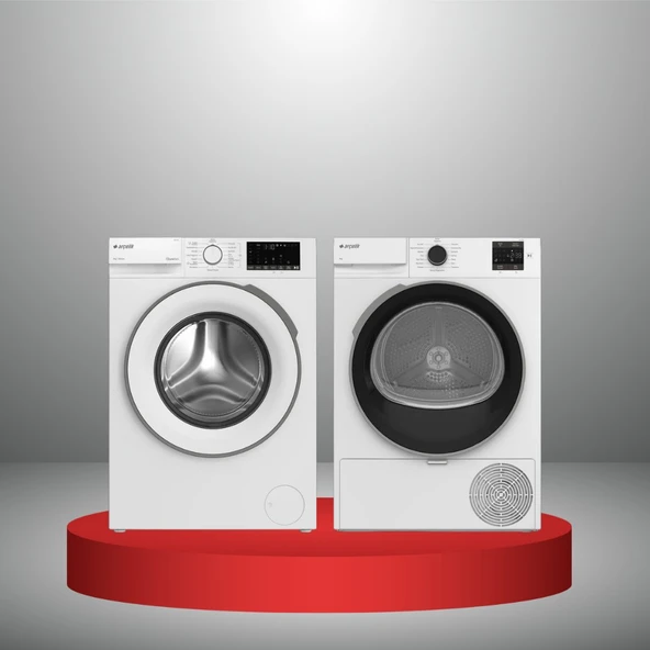 Arçelik Çamaşır Kurutma Seti-1(9120TMX + 802KMX)