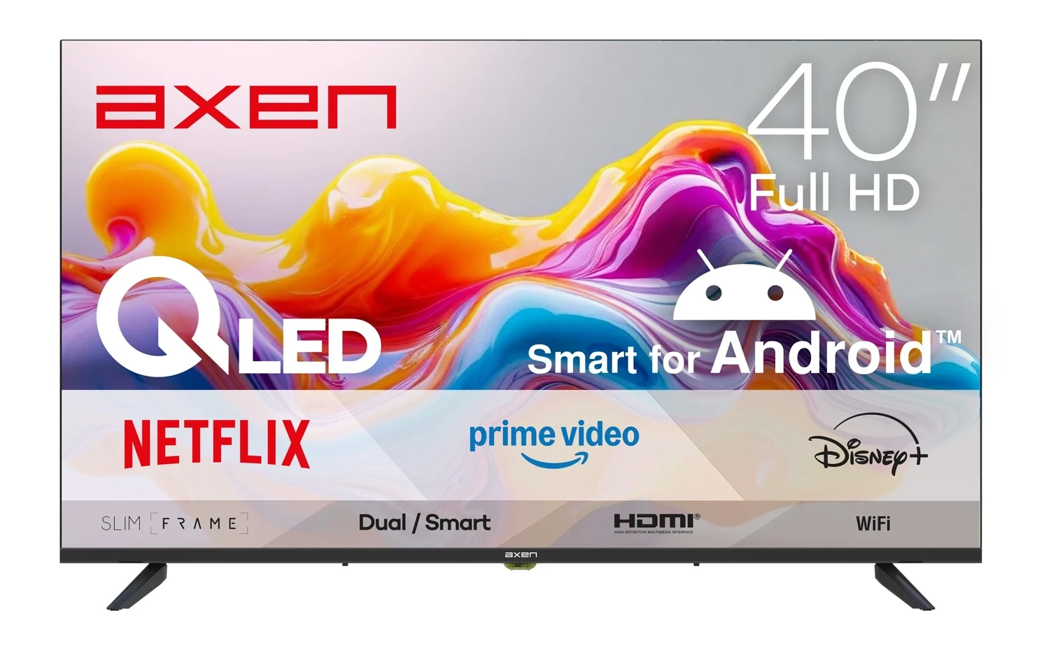 AX40QLEDM-A14S 40 İnç Full HD Android Smart Dahili Uydu Alıcılı WiFi LED TV