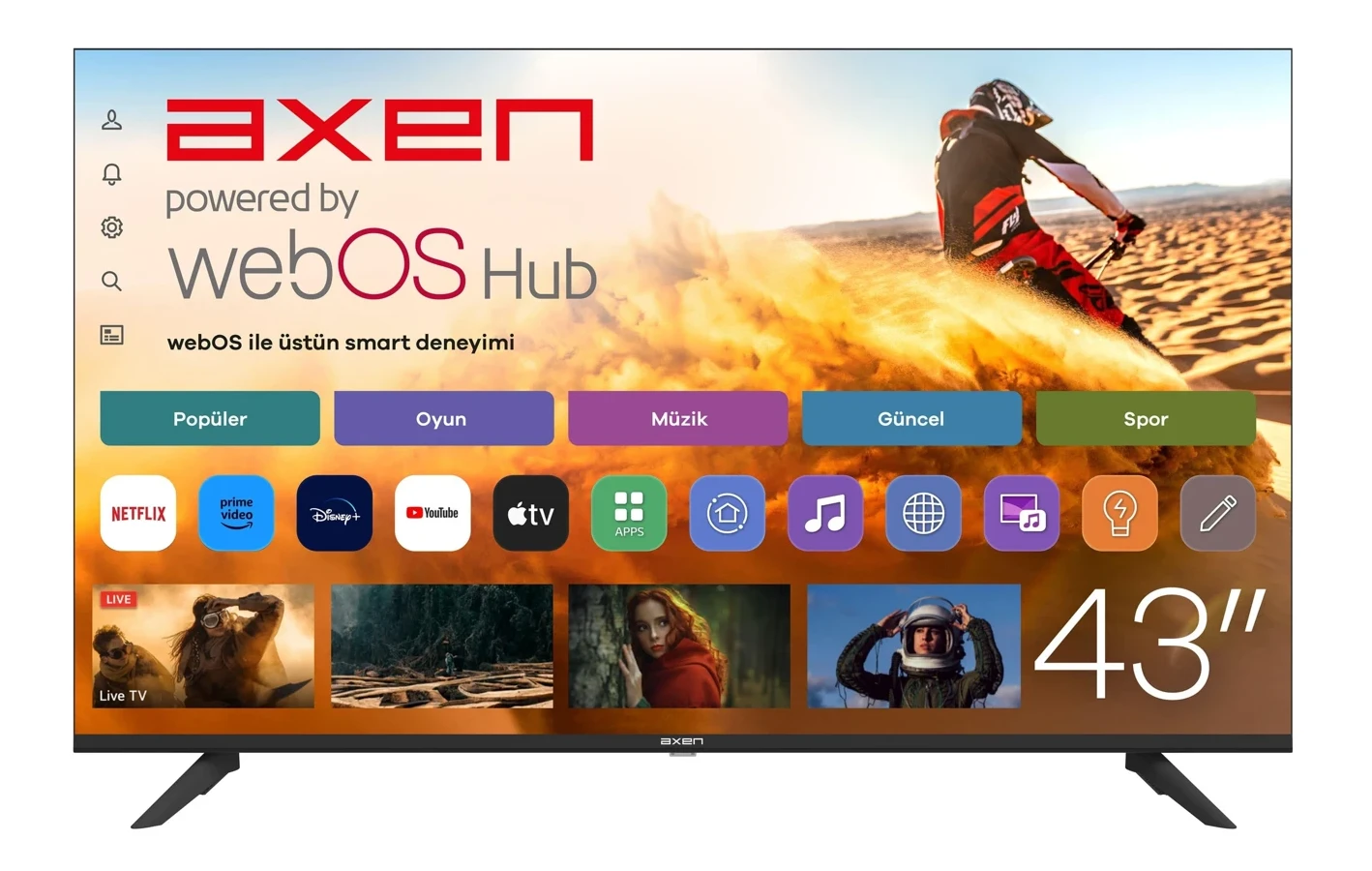 AXEN 43” AX43FMLN-W02S 43” FHD webOS 2.0S D-DUAL LE