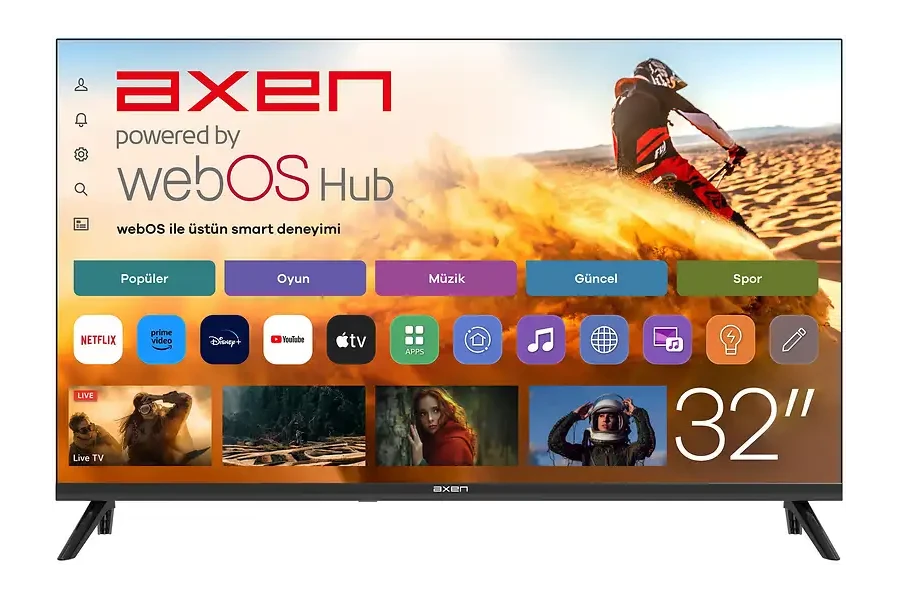 AXEN AX32HMLN-W02S HDR Milan Uydu Alıcılı WebOS Smart 32 inç 80 cm HD-ready LED TV