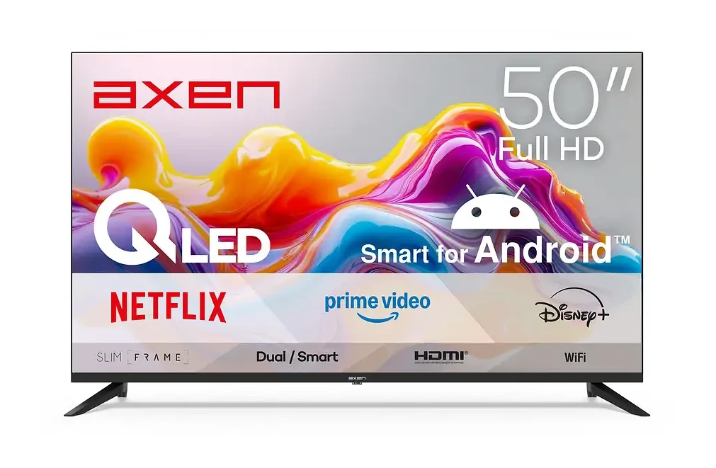 AXEN AX50QFPRL-A14S Uydu Alıcılı Android Smart 50 inç 126 cm Full-HD QLED TV