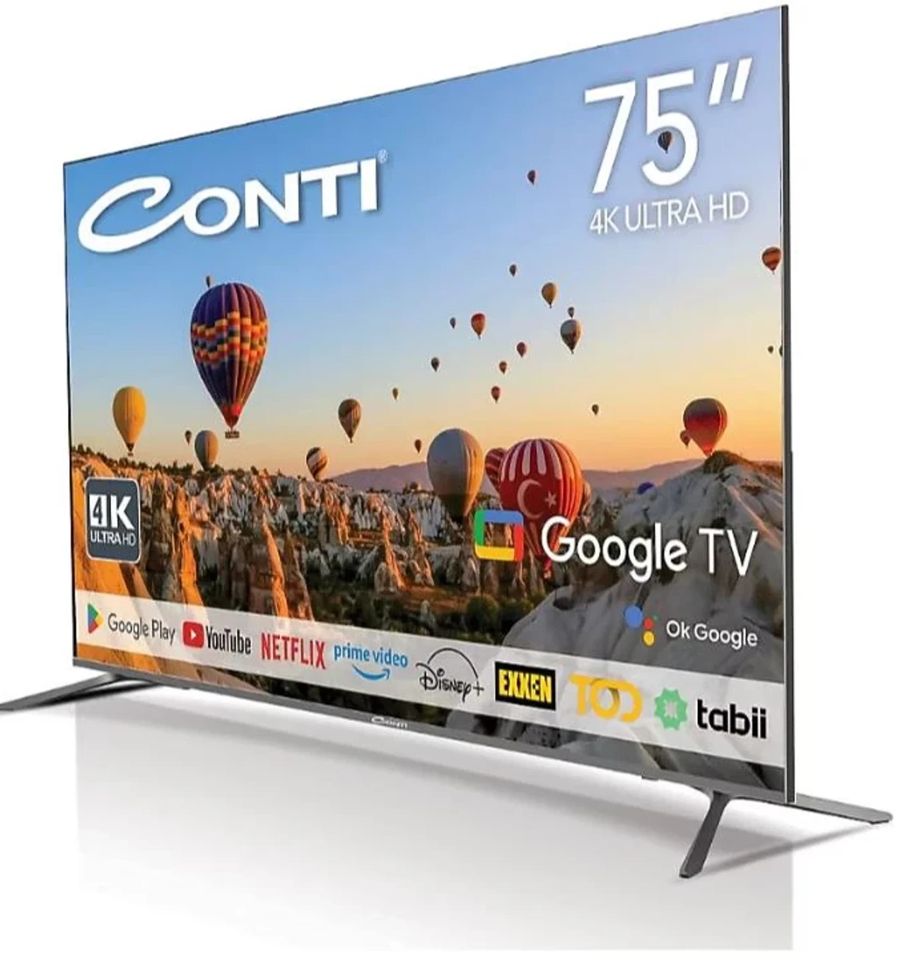 Conti CT75GT300U Frameless 4K Ultra HD 75″ 190 Ekran Uydu Alıcılı Google Smart LED TV
