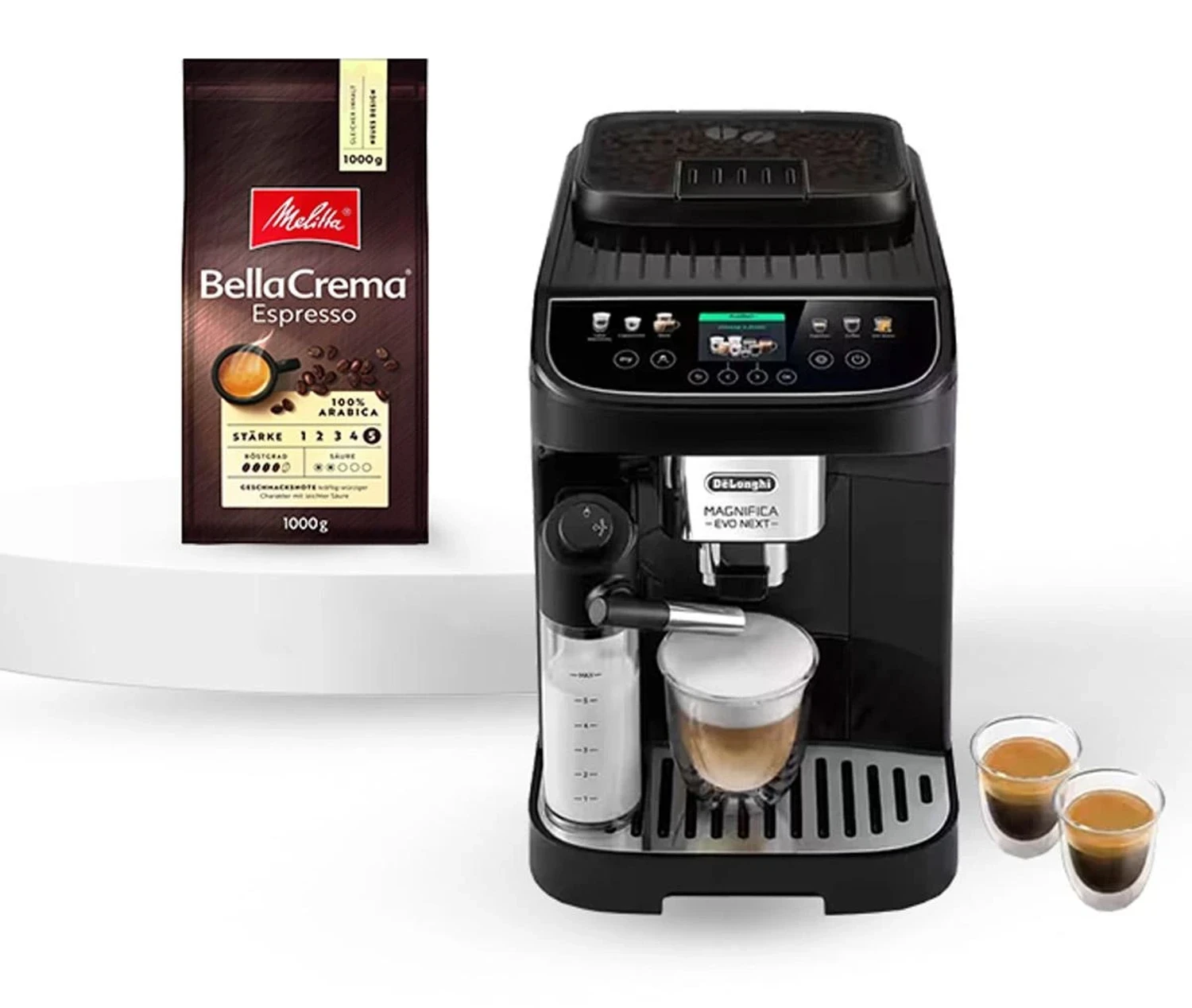 Delonghi ECAM310.60.B Magnifica Evo Next Tam Otomatik Espresso Makinesi Melitta BellaCrema Çekirdek Kahve 1KG Set