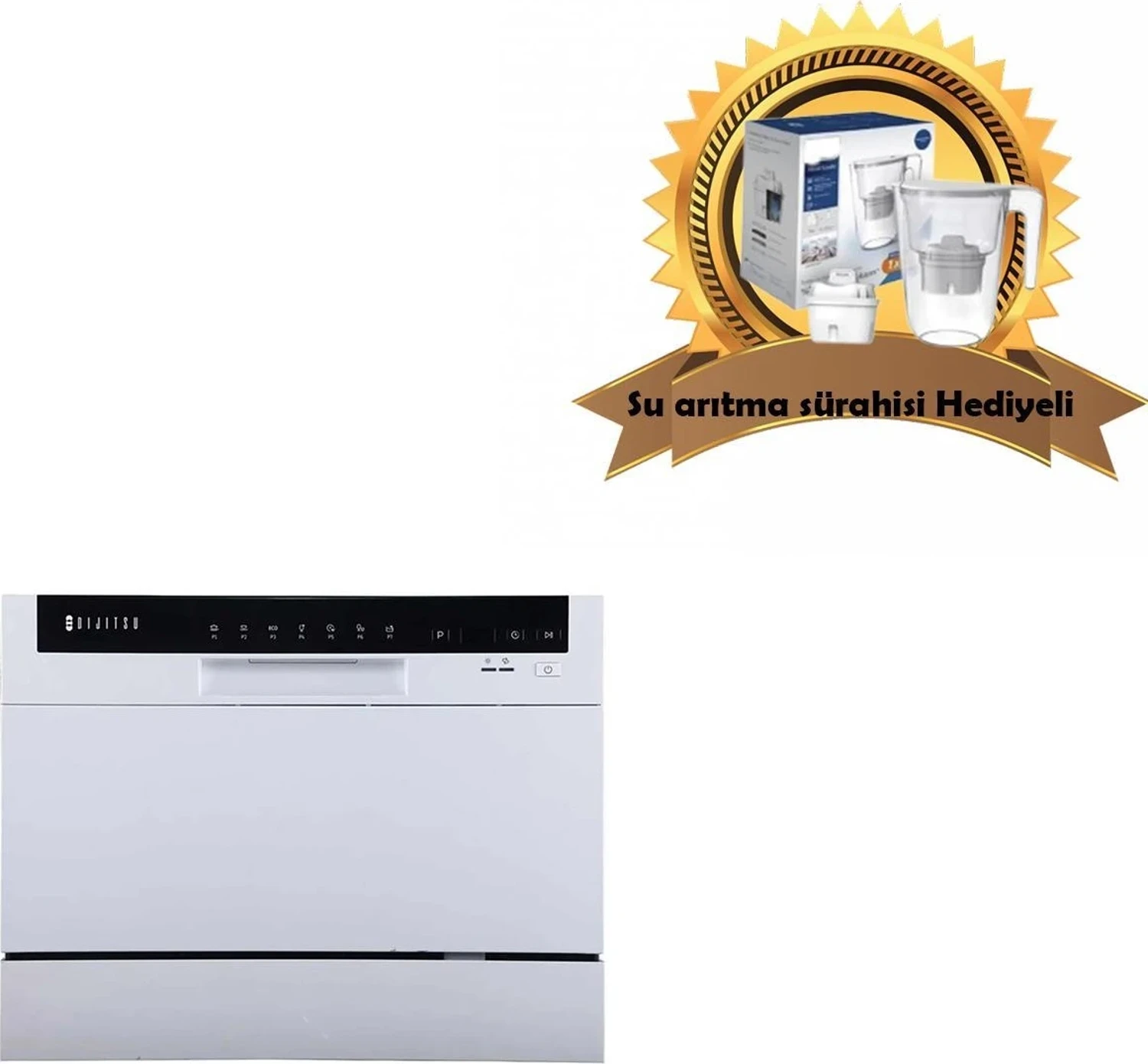 Dijitsu Dsb 7001 Kompakt Bulaşık Makinesi , Tezgah Üstü Bulaşık makinesi ( Sürahi Hediyeli)