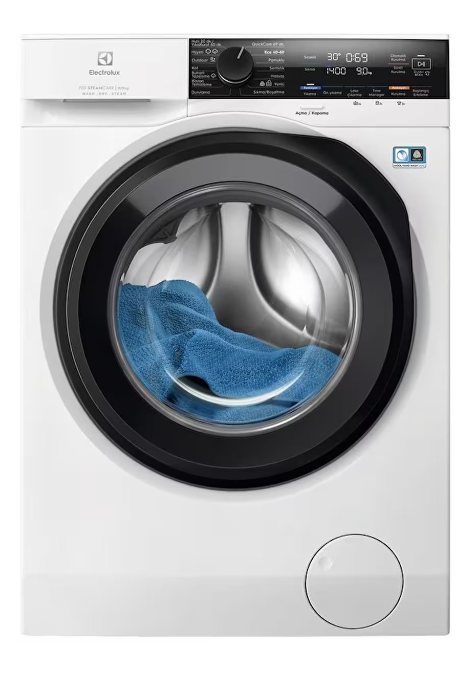 ELECTROLUX EW7W4492T 700 Serisi Steamcare 9/5KG 1400 Devir Buharlı Kurutmalı Çamaşır Makinesi