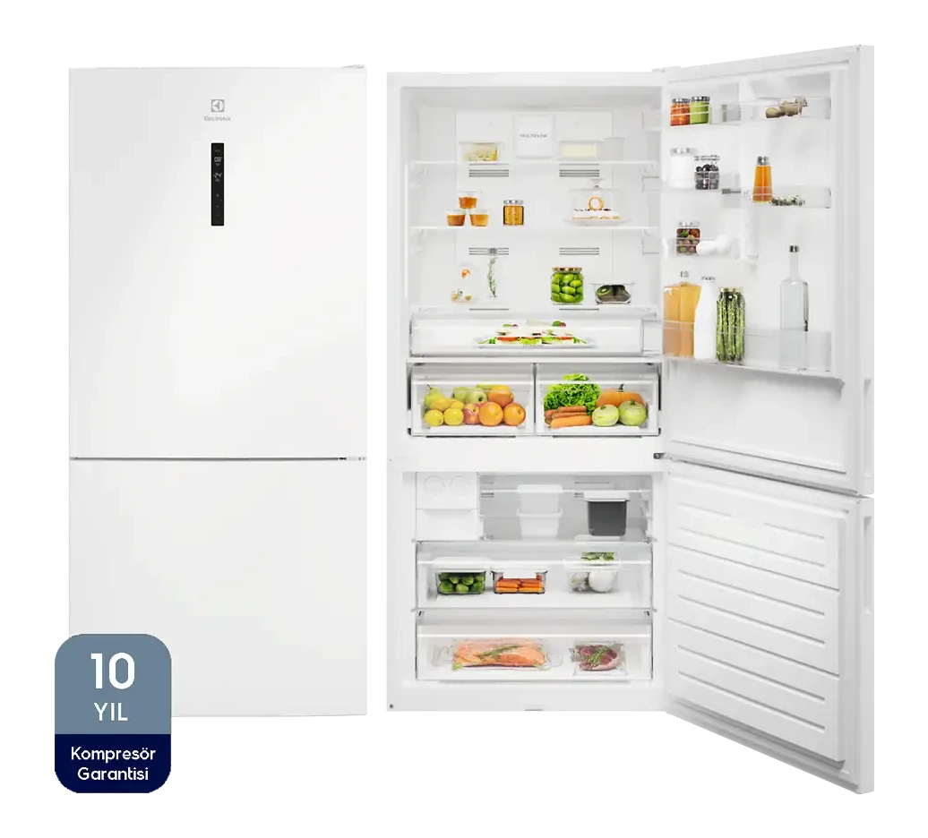 ELECTROLUX LNT7MD58W TwinTech D Enerji Sınıfı No Frost 588 LT Alttan Donduruculu Buzdolabı