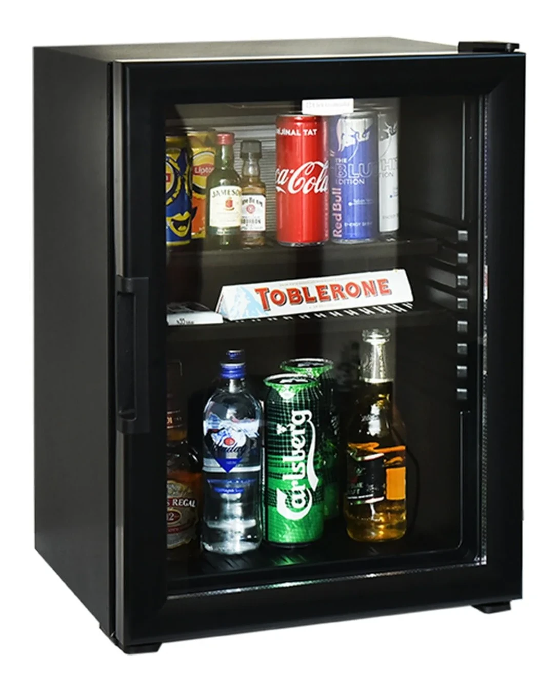 Elektromarla 45 Litre Cam Kapılı All Black Edition Minibar Mini Buzdolabı Otel Tipi Ev-ofis Için Uygun