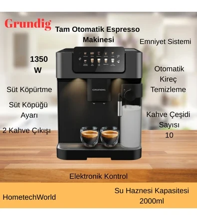 Grundig 1350 W Tam Otomatik Espresso Makinesi