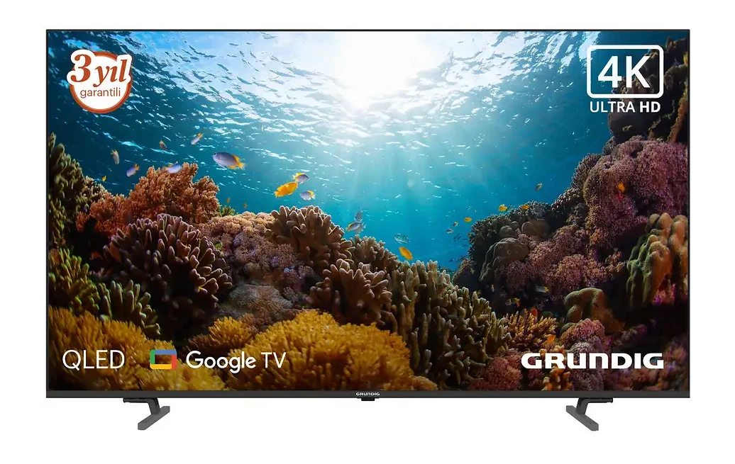 GRUNDIG 43 GJQ 9200 A SS3 43 inç 109 cm Dahili Uydu Alıcılı 4K UHD SMART TV QLED TV