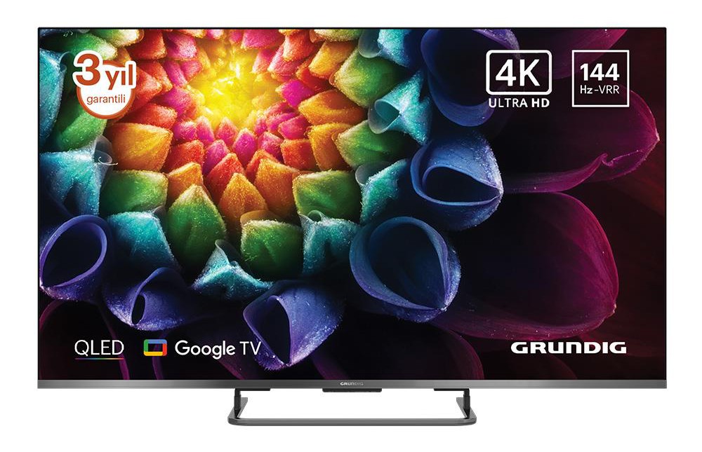 GRUNDIG 75GQ850A 75inc 189 cm 4K UHD Google Smart QLED TV,Uydu Alıcılı