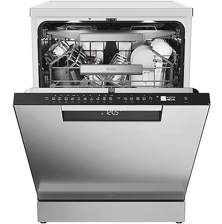 HAIER XF 6B2M3PX B Enerji Sınıfı 16 Kişilik 10 Programlı Wi-Fi + Bluetooth Bağlantılı Bulaşık Makinesi Inox