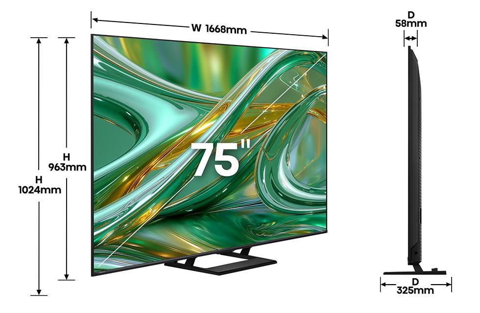 HISENSE 75E8S 75inc 189 cm 4K UHD ULED Miniled VIDAA Smart TV,Uydu Alıcılı