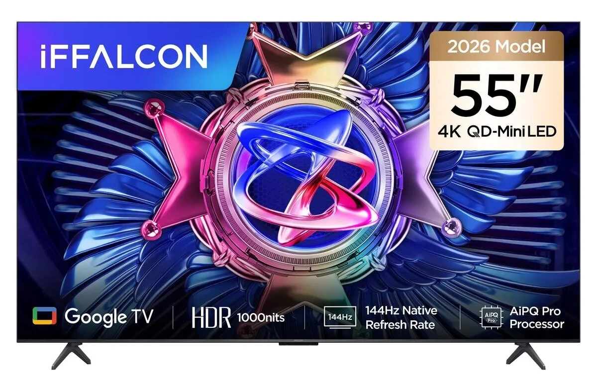 iFFALCON 55U95A 55 İnç Akıllı TV QD-Mini LED Google TV, 144Hz Yenileme Hızı (2026 Model)