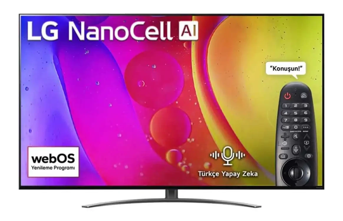 LG 65NANO846QA 65 inç 165 cm 4K Smart TV AI Sihirli Kumanda webOS25,Uydulu