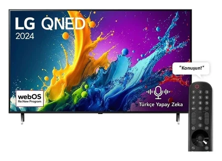 LG 65QNED80T 65″ 165 Ekran Uydu Alıcılı 4K Ultra HD Smart LED TV