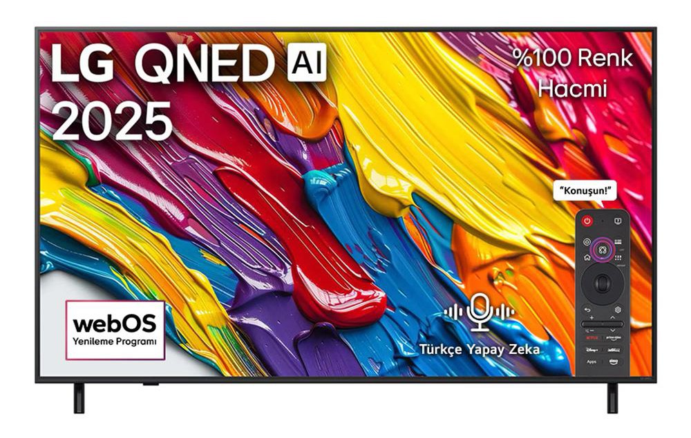 LG 65QNED82A6B 65 inç 165 cm 4K LED Smart TV AI Sihirli Kumanda webOS25