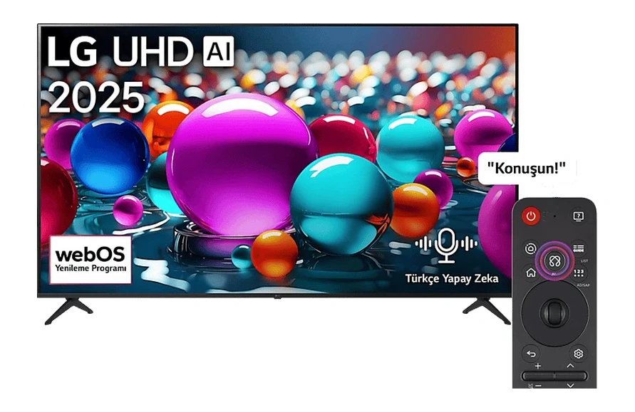 LG 86UA85006LA 86″ 218 Ekran Uydu Alıcılı Smart 4K AI Sihirli Kumanda HDR10 webOS25 UHD TV 2025