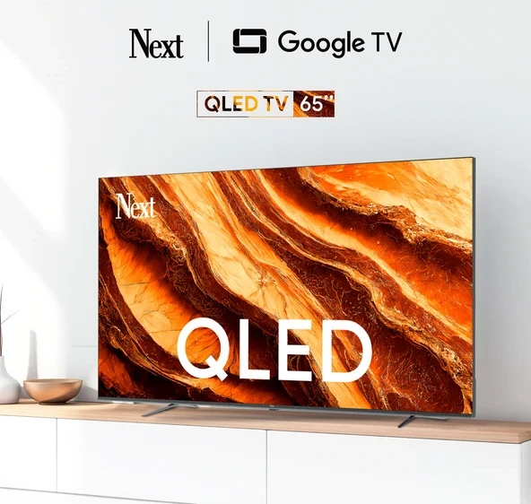Next YE-65GFSG8-QLED 4K Ultra HD 65″ 165 Ekran Uydu Alıcılı Google Smart QLED TV