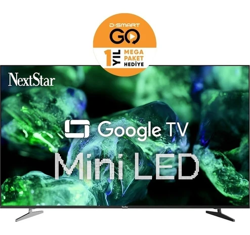 NextStar YE-65IDWG11 4K Ultra HD 65″ 165 Ekran Uydu Alıcılı Google Smart Mini LED TV