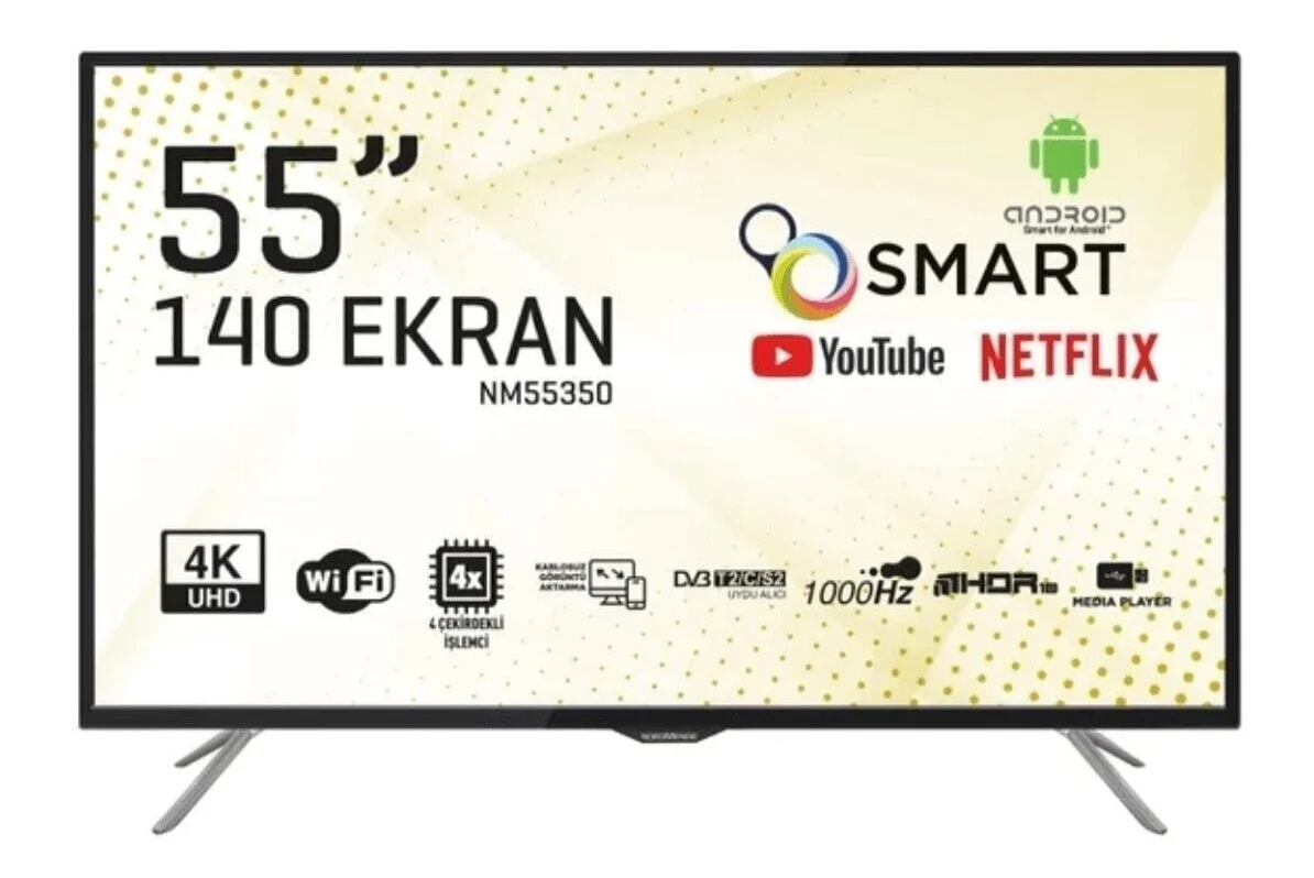 Nordmende NM55350 55” 140 Ekran Uydu Alıcılı 4K Ultra HD Smart LED