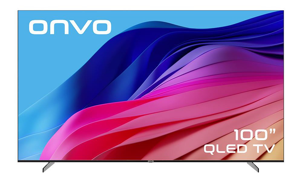 ONVO 100VQ90F3 100inc 254 cm 4K UHD Google Frameless Smart QLED TV,Uydu Alıcılı