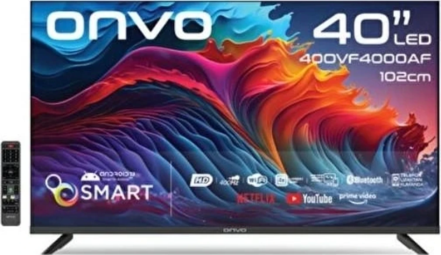 Onvo 40OVF4000AF 40″ FHD Frameless Android 13 Smart LED TV