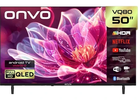 ONVO 50″ QLED TV Ultra HD Android Smart TV 127 Ekran Dahili Uydu Alıcılı WiFi Bluetooth
