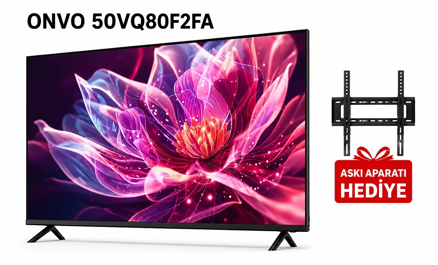 Onvo 50 VQ80 QLED Android Hdr Destekli Netflix ve Youtube Bluetooth ve Wifi Smart TV