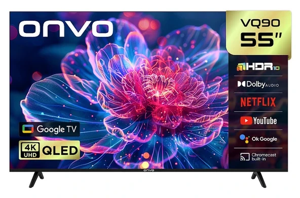 ONVO 55″ 55VQ90F3UA QLED TV 4K I ASKI APARATI HEDİYELİ I KAÇIRILMAYACAK FIRSAT