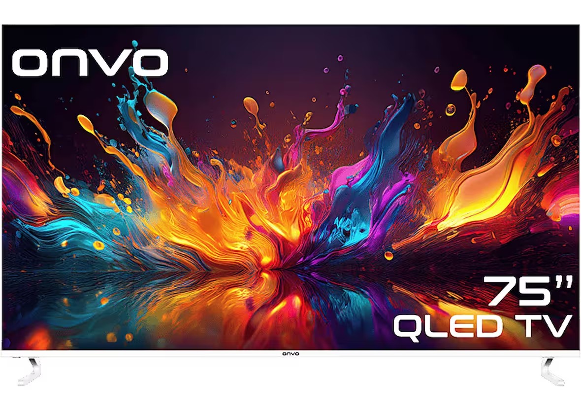 ONVO 75OVF9000UQ 75″ 190 Ekran Uydu Alıcılı 4K Ultra HD Google Smart QLED TV