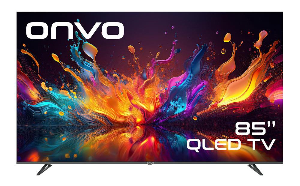 ONVO 85VQ90F2U 85inc 216 cm 4K UHD Frameless Google Smart Qled TV,Uydu Alıcı