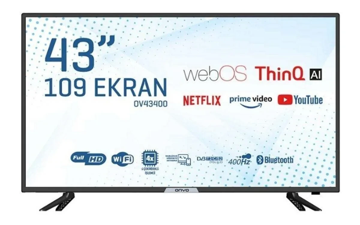 ONVO Ov43400 43” Uydu Alıcılı Tv