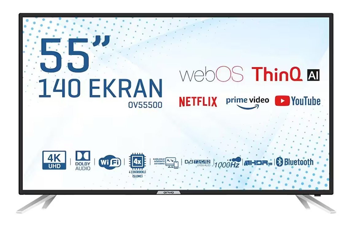 Onvo OV55500 4K Ultra HD 55″ WebOS LED TV