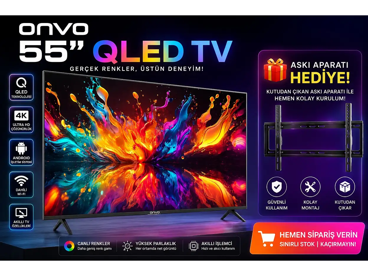 ONVO Smart 55 inç 140 cm QLED 4K TV