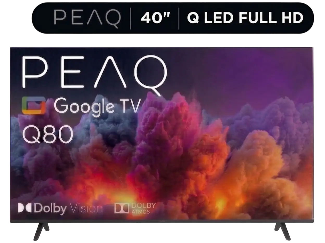 PEAQ 40Q80 40” QLED Smart TV – Google İşletim Sistemli, Dahili Uydu Alıcılı Full HD QLED TV