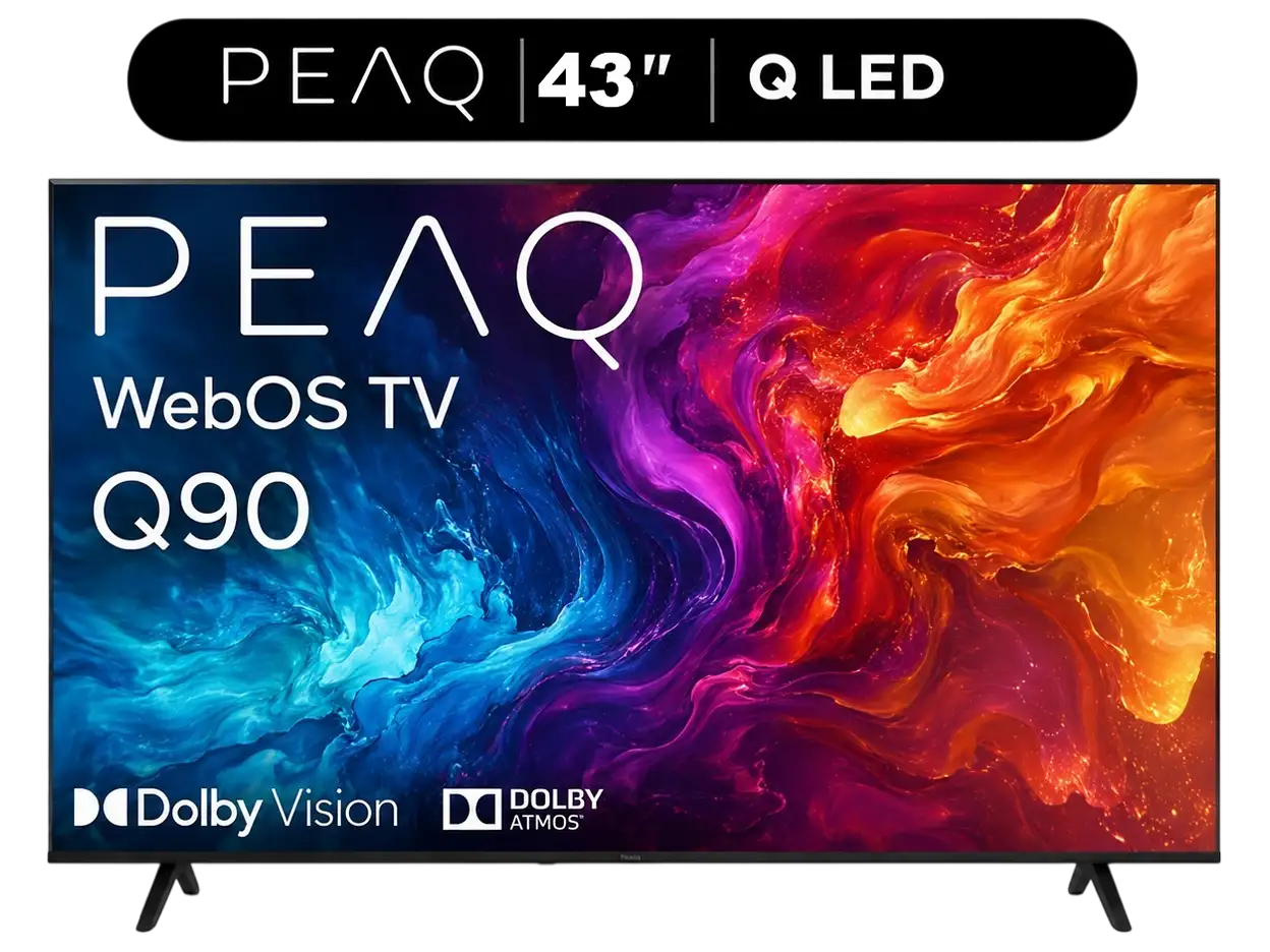 PEAQ 43Q90 43” QLED Smart TV – WebOS İşletim Sistemli, Dahili Uydu Alıcılı Full HD TV