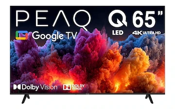 PEAQ 65Q80 65″ 164 Ekran Dahili Uydu Alıcı Google 4K Ultra HD QLED TV