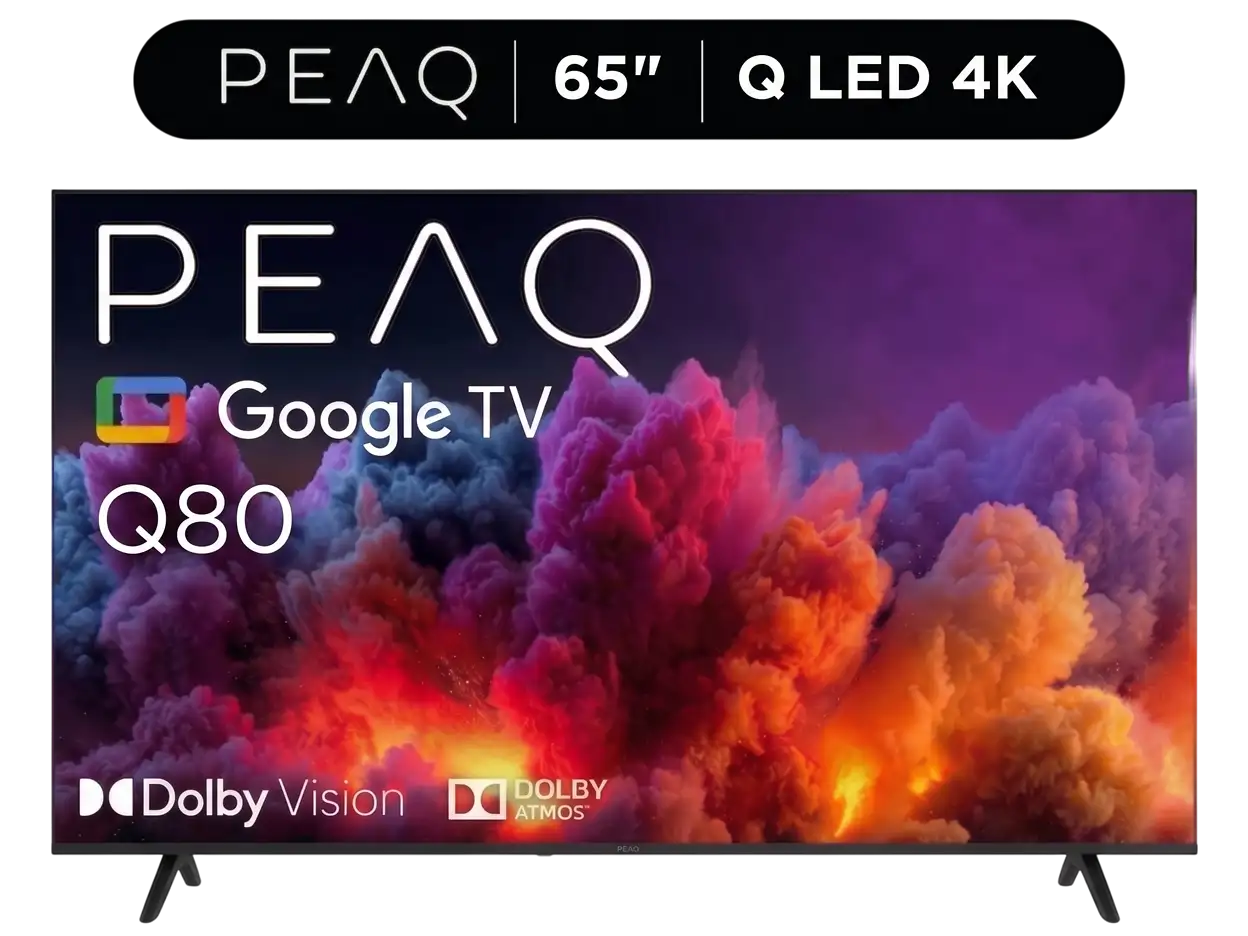 PEAQ 65Q80 65” QLED Smart TV – Google İşletim Sistemli, Dahili Uydu Alıcılı 4K UHD TV