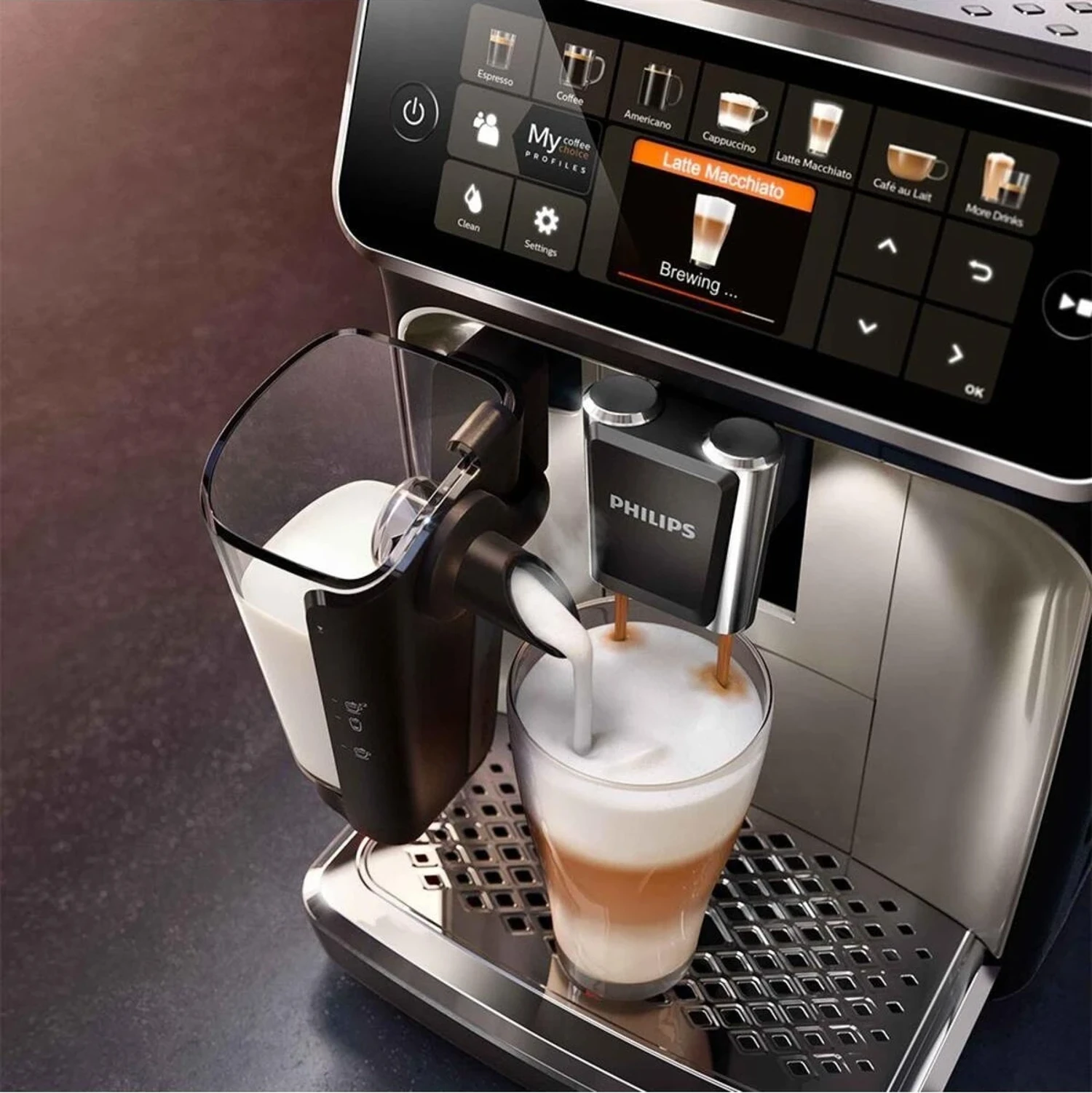 Philips Ep5447 ,15 Bar, 12 Lezzetli Kahve Mükemmel Sıcaklık ve Aroma Tam Otomatik Kahve ve Espresso Makinesi