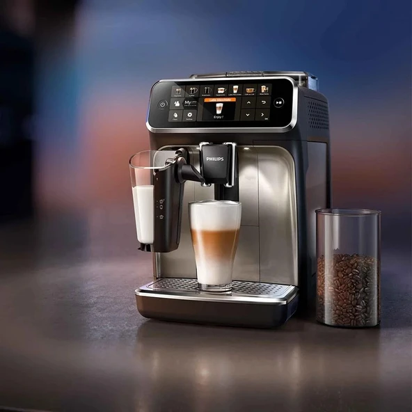 Philips Espresso Caffe Crema Americano Cappuccino vb 12 Çeşit Kahve Otomatik Espresso Makinesi, LatteGo Süt Sistemi, AquaClean Filtre, Paslanmaz Çelik, 1500W