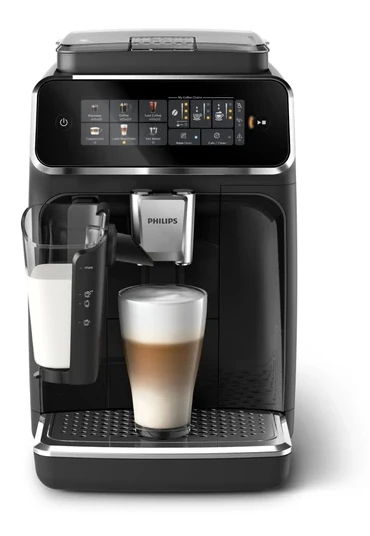Philips Series 3300 tam otomatik espresso makinesi – 6 sıcak ve buzlu içecek, LatteGo süt sistemi, daha sessiz SilentBrew, seramik öğütücü, Aquaclean filtre, parlak (EP3341/50)