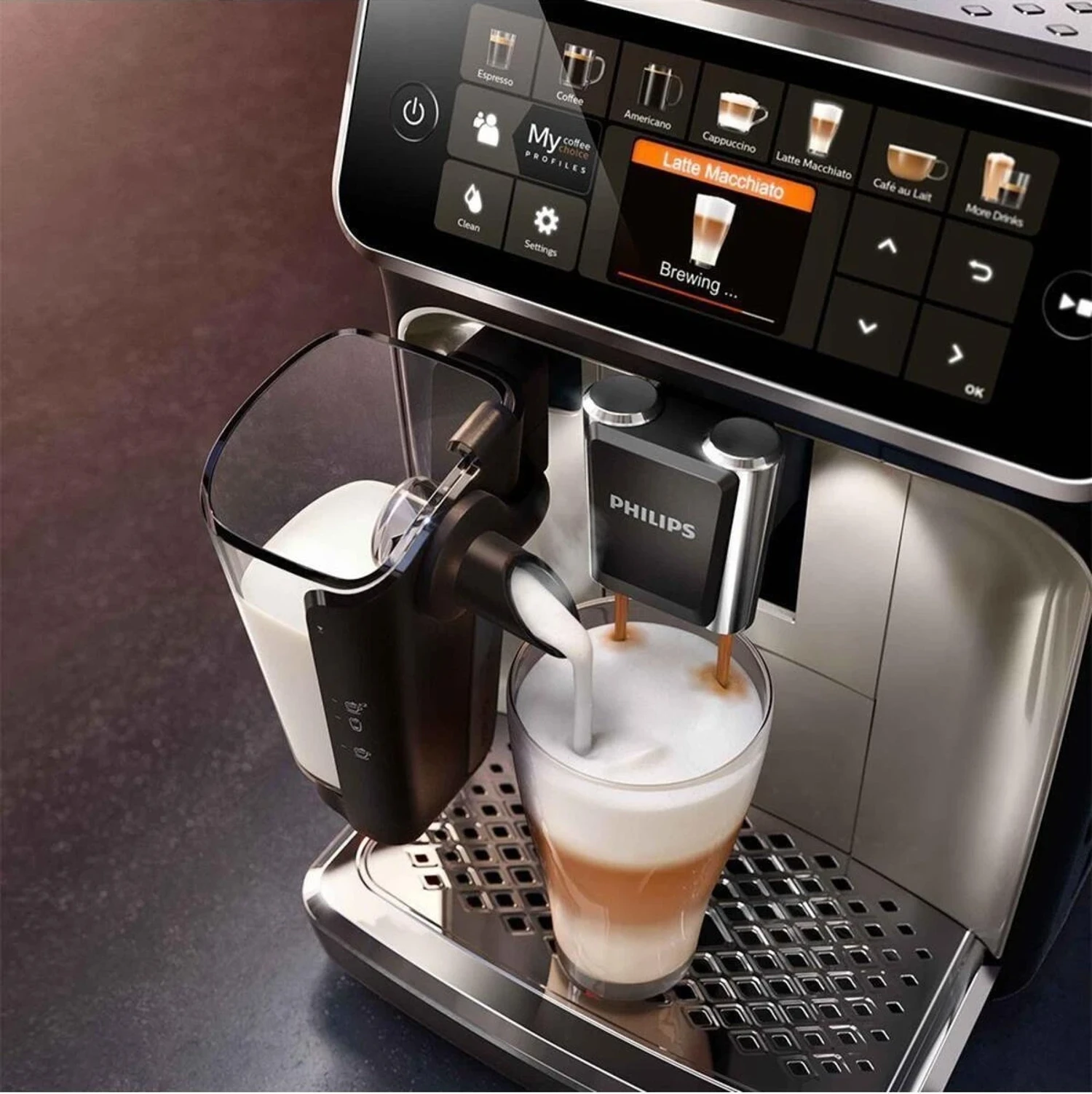 Philips Tam Otomatik Espresso Makinesi, Lattego Süt Sistemi, Aquaclean Filtre, Paslanmaz Çelik – YENİ SERİ